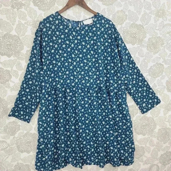 Asos Crewneck Floral Long sleeve Tunic Chiffon Mini Dress 18 9716 - Picture 1 of 9
